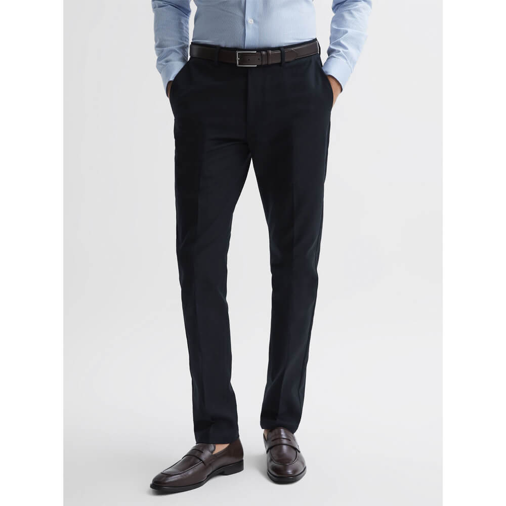 REISS EASTBURY Cotton Blend Slim Fit Chino